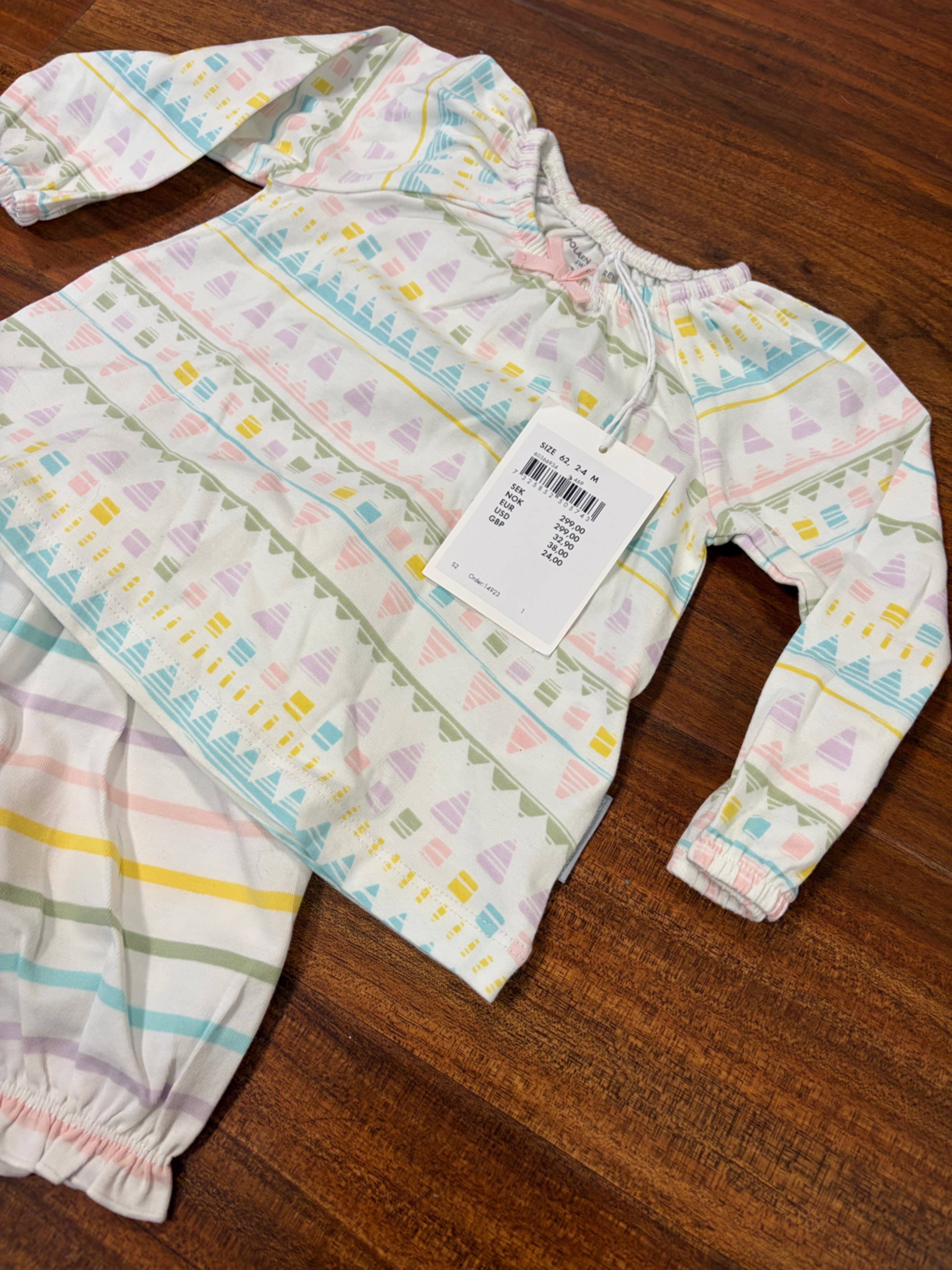 Nwt Polarn O Pyret Pastel Tribal Print Baby Set — image 2 of 5